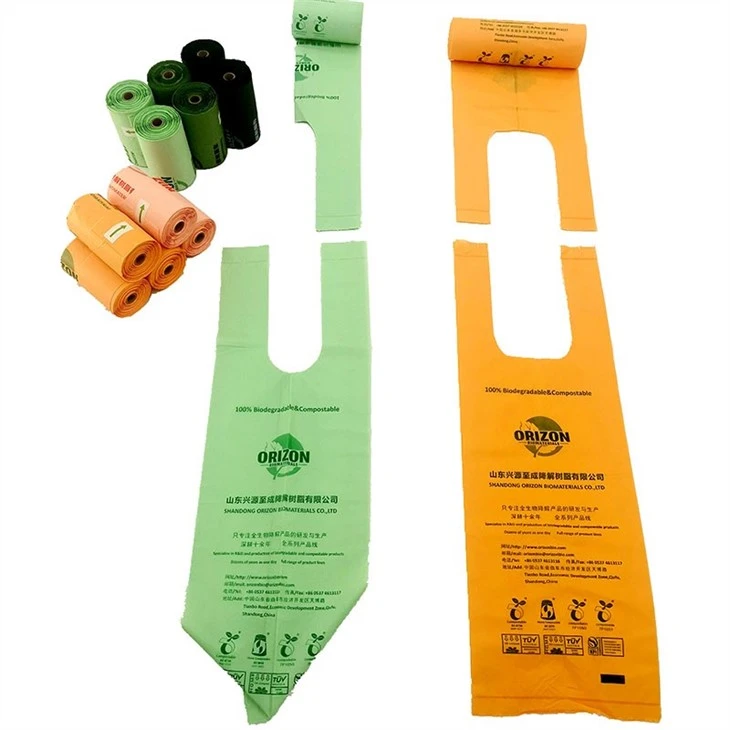 Wholesale Disposable Waste Bags Dog Poop Eco Biodegradable Dog Cat Custom Printed Pet Poop Bag